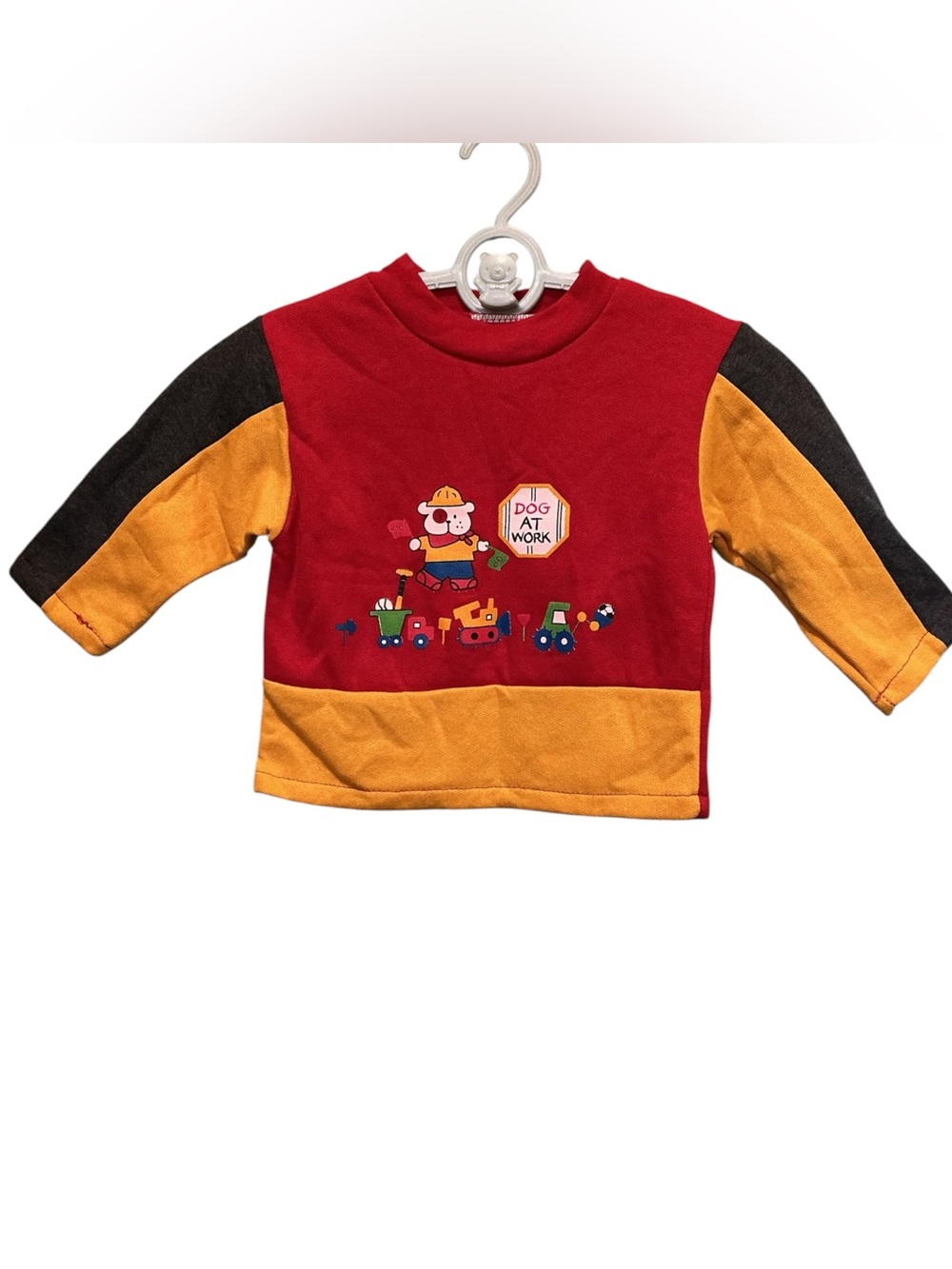 Vintage ‘Dog at Work' Colorblock Crew